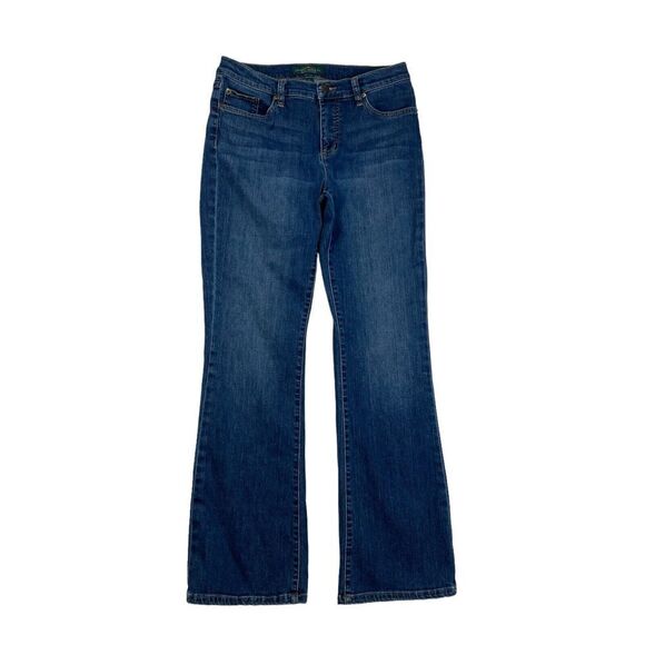Lauren Ralph Lauren Jean Woman 8‎ Dark Wash Mid Rise Boot Cut Denim - Picture 1 of 9